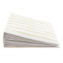 Blank album with a soft fabric cover Beige stripes 20сm х 20сm