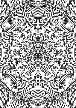 Overlay "Großes Mandala" 21х29,7 сm