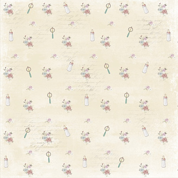 Sheet of double-sided paper for scrapbooking Baby shabby #1-04  12"x12"