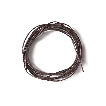 Round wax cord, d=1mm, color Dark brown