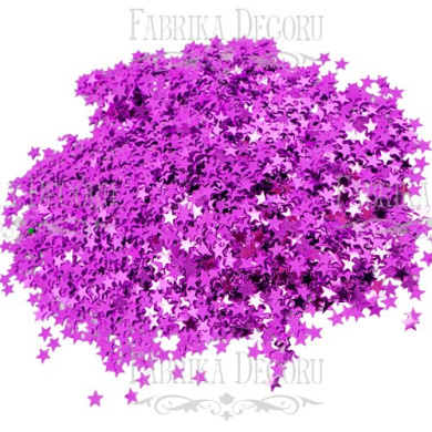 Sequins Stars mini, purple metallic, #027 - 2 Sequins Stars mini, purple metallic, #027 - 2