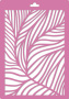 Трафарет многоразовый XL (21х30см), Пальмовые листья, #229