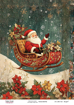 Decoupage card «Christmas Tale» #000740, 21cm x 29,7cm