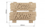 Wooden DIY coloring set, pendant plate "Cozy Home", #003 - 1