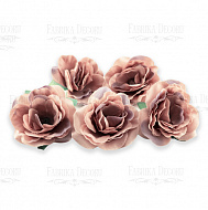 цветы розы, винтажно-розовые, 1шт