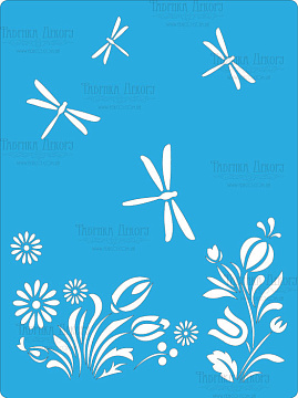 Stencil for crafts 15x20cm "Spring Rhapsody" #113