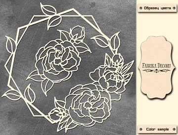 Megaspanplatte "Rahmen mit Rosen" #012