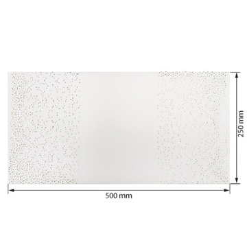 Piece of PU leather for bookbinding with gold pattern Golden Mini Drops White, 50cm x 25cm - 2