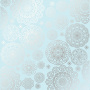 Sheet of single-sided paper embossed with silver foil, pattern Silver Napkins Blue 12"x12" 