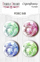 Set of 4pcs flair buttons for scrabooking #048