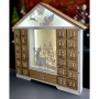 Kalendarz adwentowy "Wróżkowy domek z figurkami" na 25 dni z cyferkami objętościowymi, LED, DIY