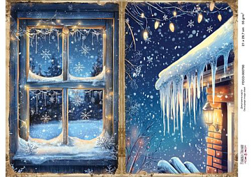 Decoupage card «Christmas Tale» #000780, 21cm x 29,7cm