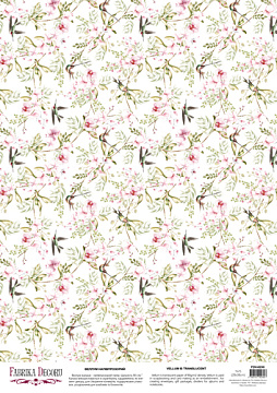 Deco Pergament farbiges Blatt Flying among the flowers, A3 (11,7" х 16,5")