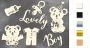 Zestaw tekturek "Puffy Fluffy Boy"  #211