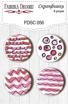 Set of 4pcs flair buttons for scrabooking #056