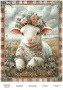 Decoupage card «Little lamb-02» #000921, 21cm x 29,7cm