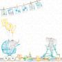 Double-sided scrapbooking paper set My cute Baby elephant boy 12"x12", 10 sheets - 9