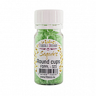 SSequins Round cups, mint, #323