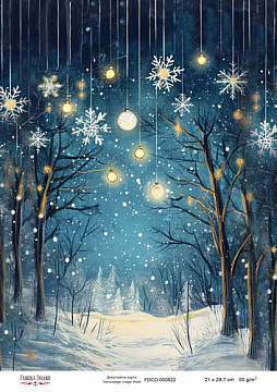 Decoupage card «Christmas Tale» #000822, 21cm x 29,7cm