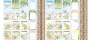 Set of stripes with pictures for decoration Dinosauria