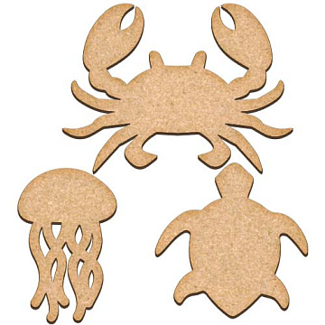  Artboard Crab, Jellyfish, Turtle set