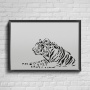 Stencil for decoration XL size (30*30cm), Tiger 3, #224 - 0
