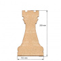  Art board Rook chess piece 10,5х20 cm - 0