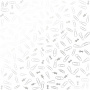 Sheet of single-sided paper embossed with silver foil, pattern Silver Drawing pins and paperclips, color White 12"x12" 