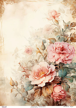 Decoupage card #0797, 29,7x42cm