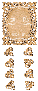 Set of MDF ornaments for decoration #68