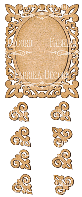 set of mdf ornaments for decoration #68