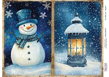 Decoupage card «Christmas Tale» #000774, 21cm x 29,7cm