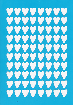 Stencil for crafts 15x20cm "Hearts Background" #034