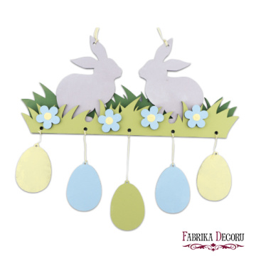 Blank for decoration "Easter bunnies" #136 - 2