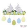 Blank for decoration "Easter bunnies" #136 - 1