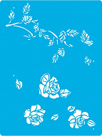 Stencil for crafts 10x15cm Rose border #425