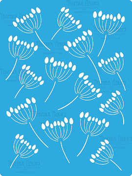 Stencil for crafts 15x20cm "Dill background" #156