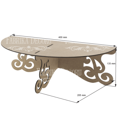 подставка для капкейков "полукруг ажур-2" #068 фабрика декору - 2