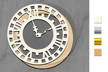 Mega shaker dimension set, 15cm x 15cm, Round frame - Clock