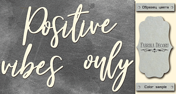 Chipboard "Positive vibes only" #433