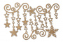 Набор чипбордов Вензель со звездочками и снежинками 10х15 см #635