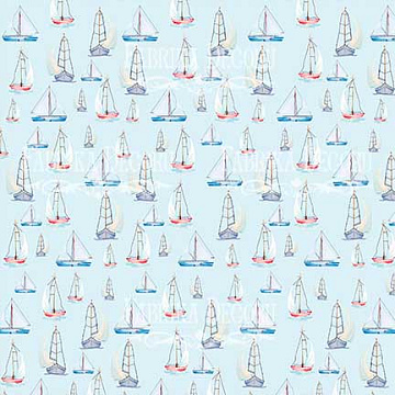 Sheet of double-sided paper for scrapbooking Sea Breeze #5-01 12"x12"