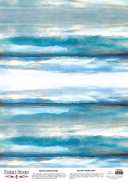 Deco vellum colored sheet Plank texture "Among the Waves", A3 (11,7" х 16,5")