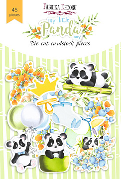 Set of die cuts My little panda boy, 45 pcs