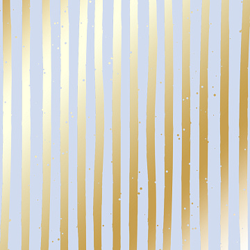 Sheet of single-sided paper with gold foil embossing, pattern Golden Stripes Purple, 12"x12" 