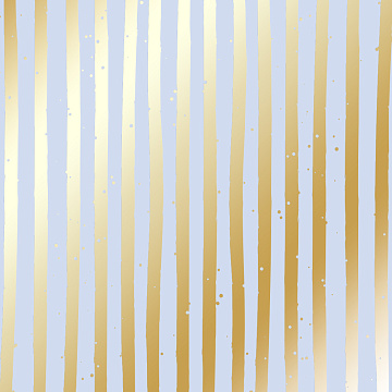 Sheet of single-sided paper with gold foil embossing, pattern Golden Stripes Purple, 12"x12" 