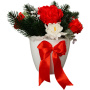 “Christmas Flowers” floral arrangement, 250 x 250 x 260 mm