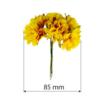 Set of sweet cherry flowers, yellow-orange, 6 pcs - 2