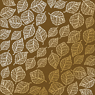 лист односторонней бумаги с фольгированием golden delicate leaves, color milk chocolate 30,5х30,5 см