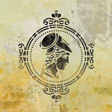 Stencil for decoration XL size (30*30cm), Greek profile #062 - 2